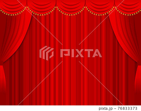 舞台幕カーテンのイラスト背景のイラスト素材