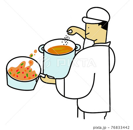 料理をしている料理人 76833442