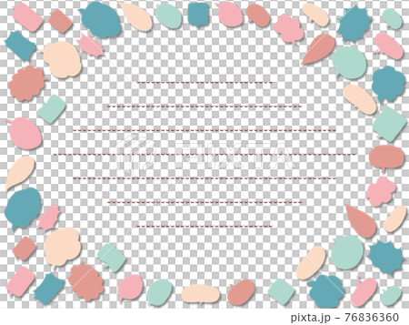 Colorful letter frame with dialogue balloons - Stock Illustration ...