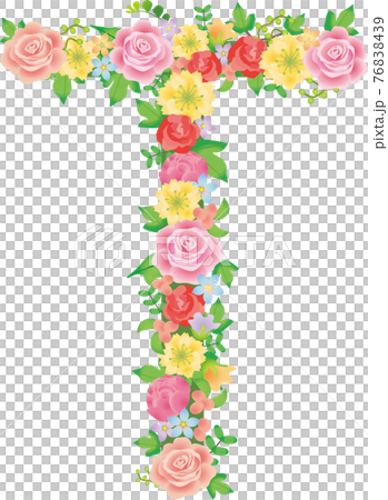 T 字母花字母 T 字母花字母 76838439