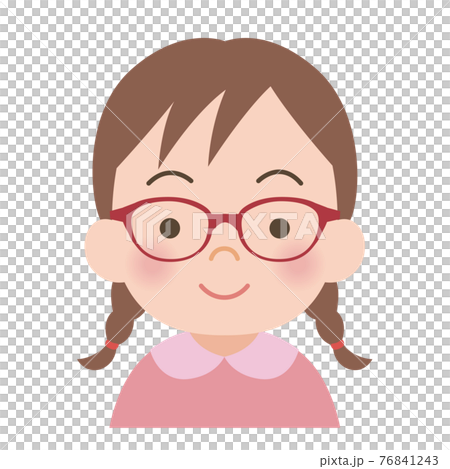 Illustration of a girl with glasses 76841243