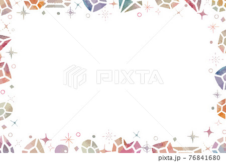 美しい宝石のカラフルなフレームのイラスト素材