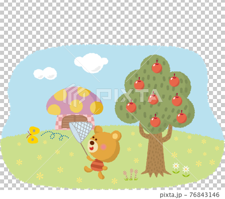 可愛的熊和蘋果樹 可愛的熊和蘋果樹 76843146