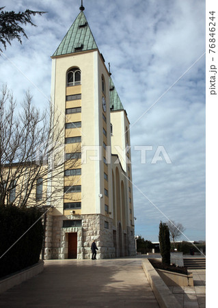 The parish church of St. James, the shrine of Our Lady of Medugorje, Bosnia and Herzegovina The parish church of St. James, the shrine of Our Lady of Medugorje, Bosnia and Herzegovina 76846244