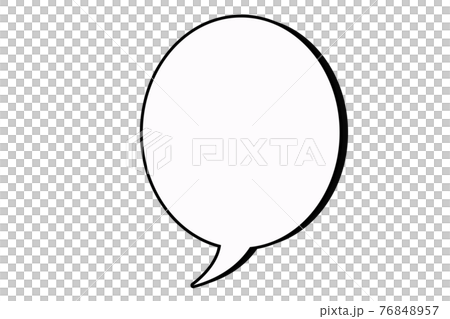 語音氣球簡單的黑色和白色 76848957
