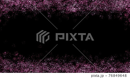 黒背景にピンク色のメタリックな粒子のテクスチャの背景素材のイラスト素材