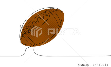 american football ball in one continuous line. Team sports, active lifestyle. Background for sports competitions. Vector 76849914