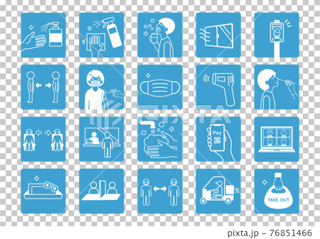 新しい生活様式のアイコンセット 76851466