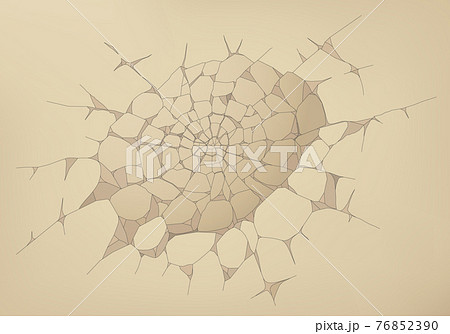 ひび割れ 陥没のイラスト素材