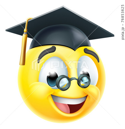 Graduate Teacher Emoticon Cartoon Face Icon 76853625