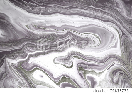 Beige and white marble texture. Liqued ink background. 76853772