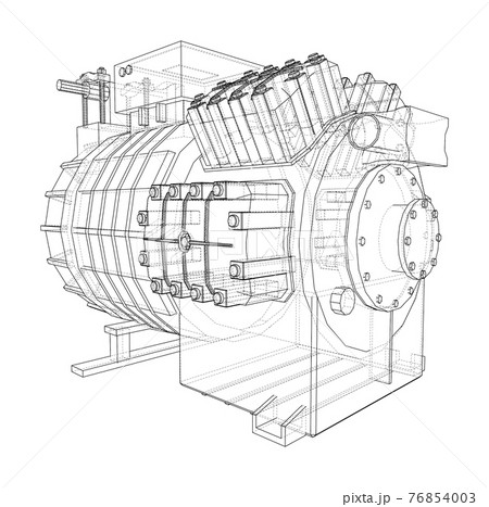 Air conditioning compressor. Vector Air conditioning compressor. Vector 76854003