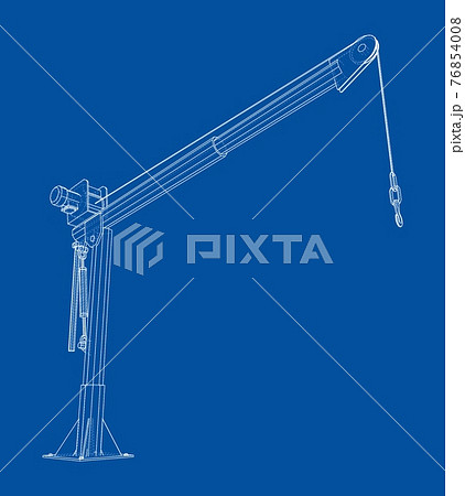 Davit or crane for boat. Vector 76854008