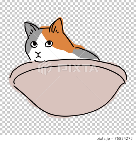 Illustration of a cat relaxing in a cat tower hammock Illustration of a cat relaxing in a cat tower hammock 76854273