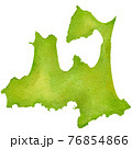 水彩画の青森県地図のイラスト 76854866