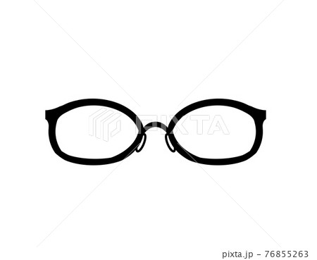 眼鏡のシルエットのイラスト素材