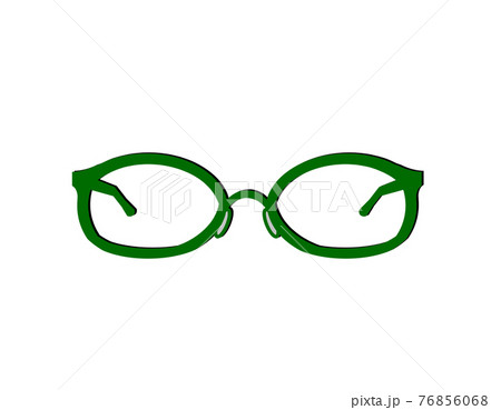 緑のメガネのイラスト素材