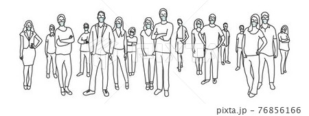 Crowd of people wearing protective masks Crowd of people wearing protective masks 76856166