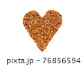 Brown buckwheat heart isolated 76856594