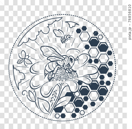 spring icon black Bee Day 76856810