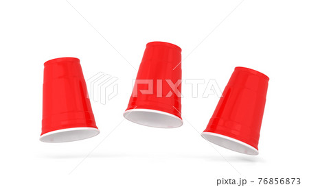 Shell Game Three Red Plastic Cupsのイラスト素材 Shell Game Three Red Plastic Cupsのイラスト素材