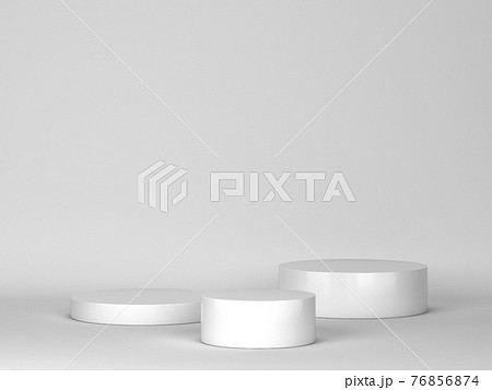 Blank white podiums Blank white podiums 76856874