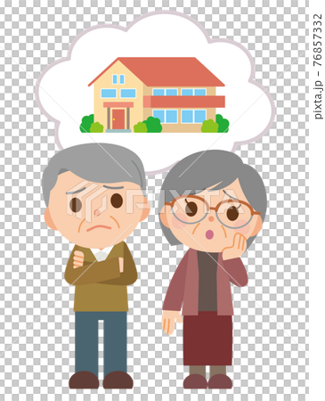 Married couple worried house Married couple worried house 76857332