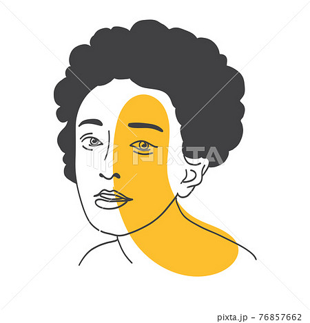 Asian pretty woman abstract portrait. Chinese girl. Vector illustration. Asian pretty woman abstract portrait. Chinese girl. Vector illustration. 76857662