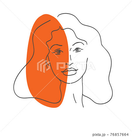 Abstract woman portrait. Afro american black skin girl. Vector illustration. Abstract woman portrait. Afro american black skin girl. Vector illustration. 76857664