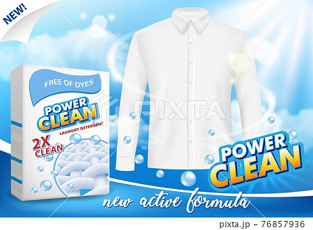Washing powder advertising vector realistic illustration Washing powder advertising vector realistic illustration 76857936