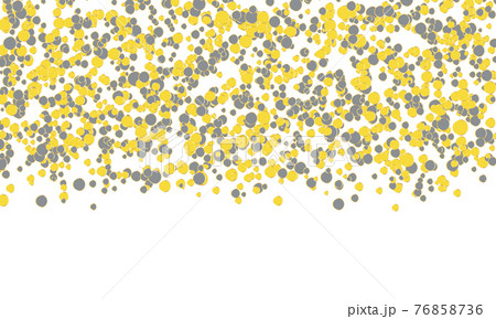 Falling confetti. Yellow and gray dots background. Modern colors Falling confetti. Yellow and gray dots background. Modern colors 76858736