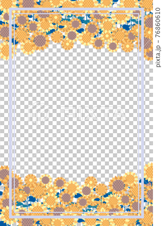 Sunflower frame background material illustration Sunflower frame background material illustration 76860610