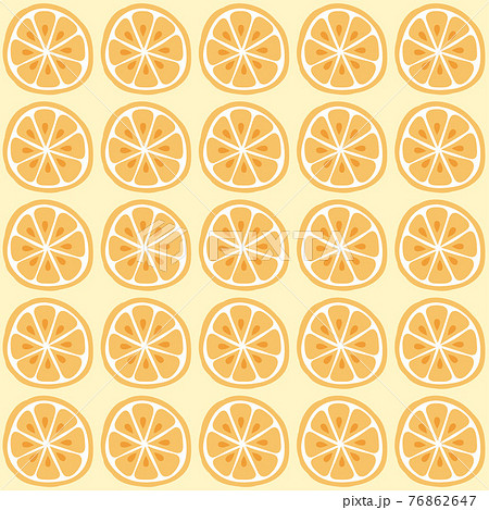 スライスされた可愛いオレンジの背景素材 シームレスのイラスト素材