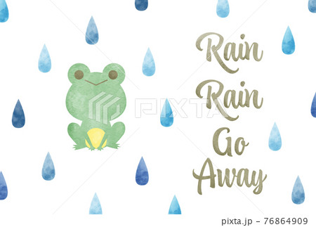 梅雨 水彩 手描き ポストカード 横 梅雨 水彩 手描き ポストカード 横 76864909