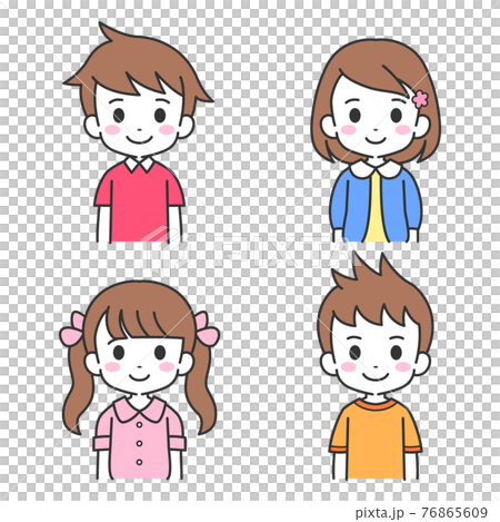 笑臉兒童插畫素材 笑臉兒童插畫素材 76865609