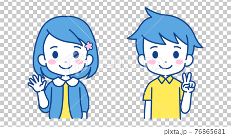女の子と男の子 イラスト素材のイラスト素材