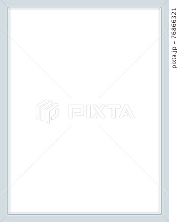 ナチュラルなフレーム（額縁）のイメージイラスト（シルバー） 76866321