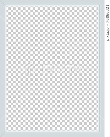 ナチュラルなフレーム（額縁）のイメージイラスト（シルバー） 76866321