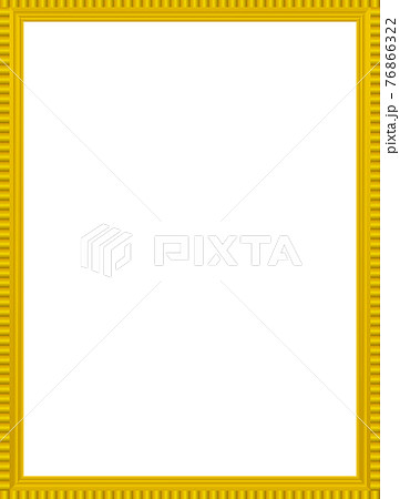 高級なフレーム（額縁）のイメージイラスト（ゴールド） 76866322