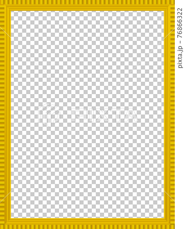 高級なフレーム（額縁）のイメージイラスト（ゴールド） 76866322