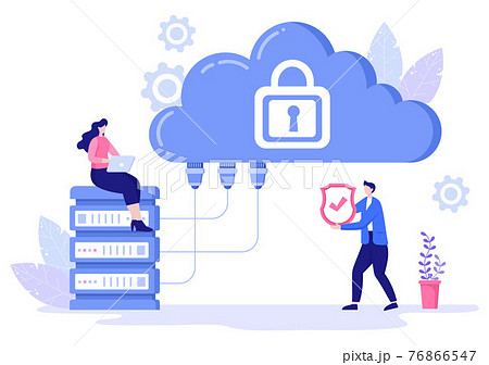 Data Cloud Private Illustration To Access のイラスト素材