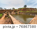 Ruins on top of Sigiriya Lion's rock palace and fortress 76867380