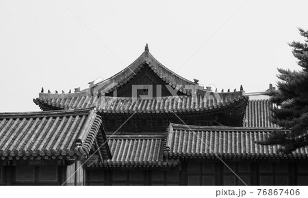 韓国 屋根 韓屋 76867406
