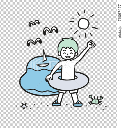 海水浴のイラスト 76867477