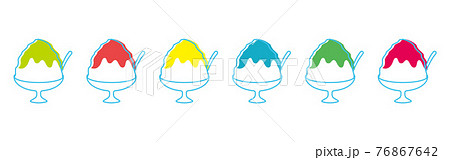 かき氷のイラストの背景素材 76867642