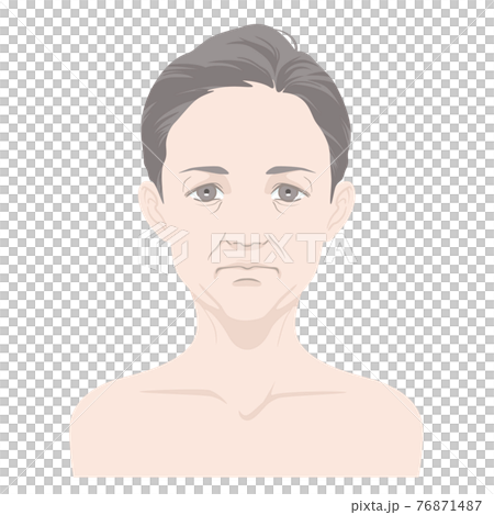 [With hair] Image illustration of women in their 40s and 60s 76871487