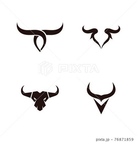 Bull horn angry logo vector 76871859