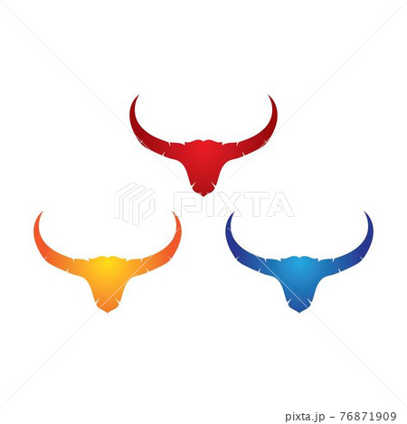 Bull horn angry logo vector Bull horn angry logo vector 76871909