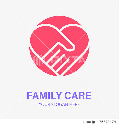 Family care icon. Help, charity, hope logo template. Vector illustration. 76872174