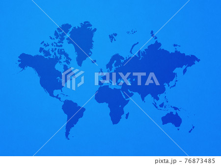 World map on blue wall background World map on blue wall background 76873485